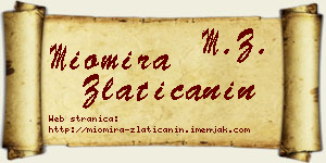 Miomira Zlatičanin vizit kartica